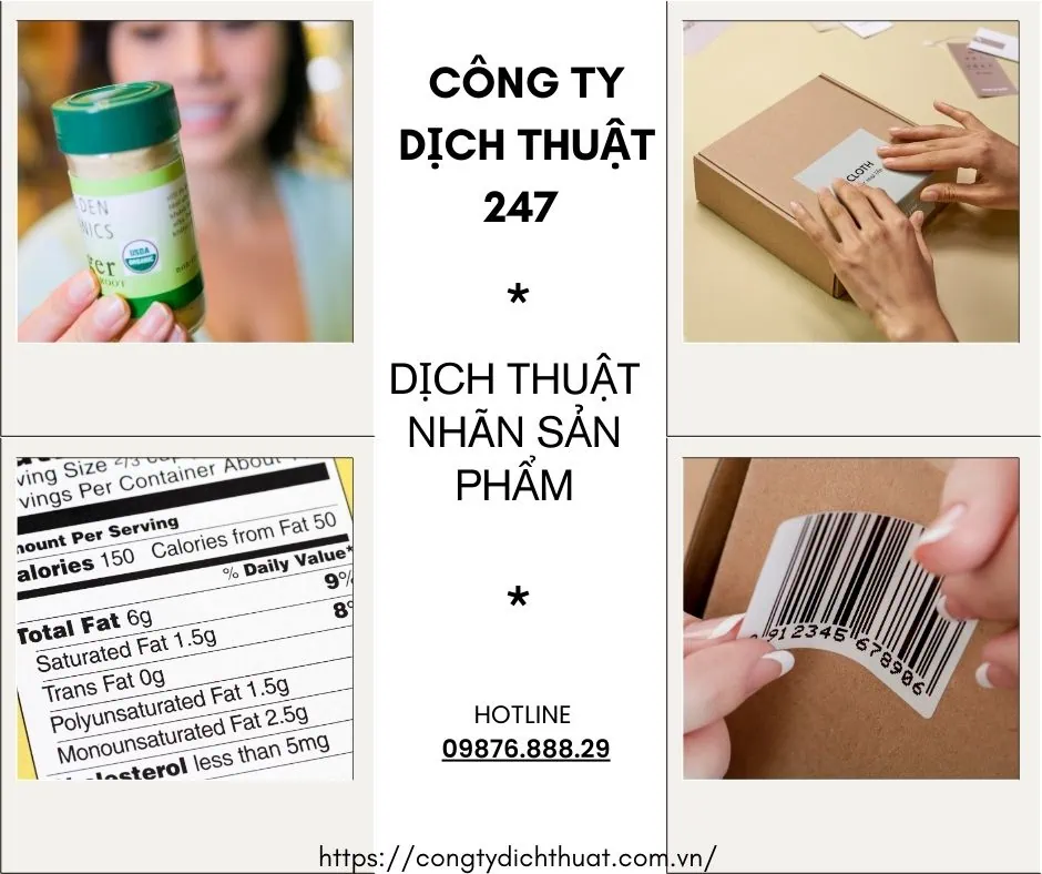 Dịch công chứng nhãn sản phẩm