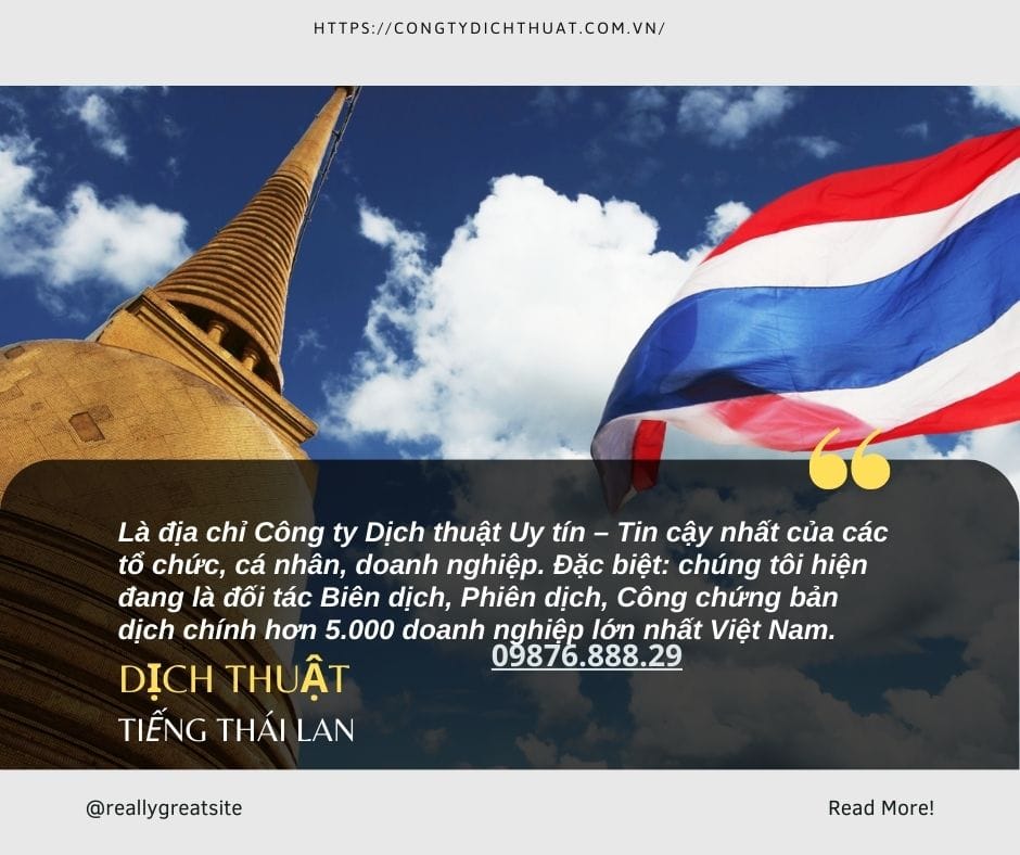 Top Công ty Dịch thuật tiếng Thái uy tín, chuyên nghiệp số 1.