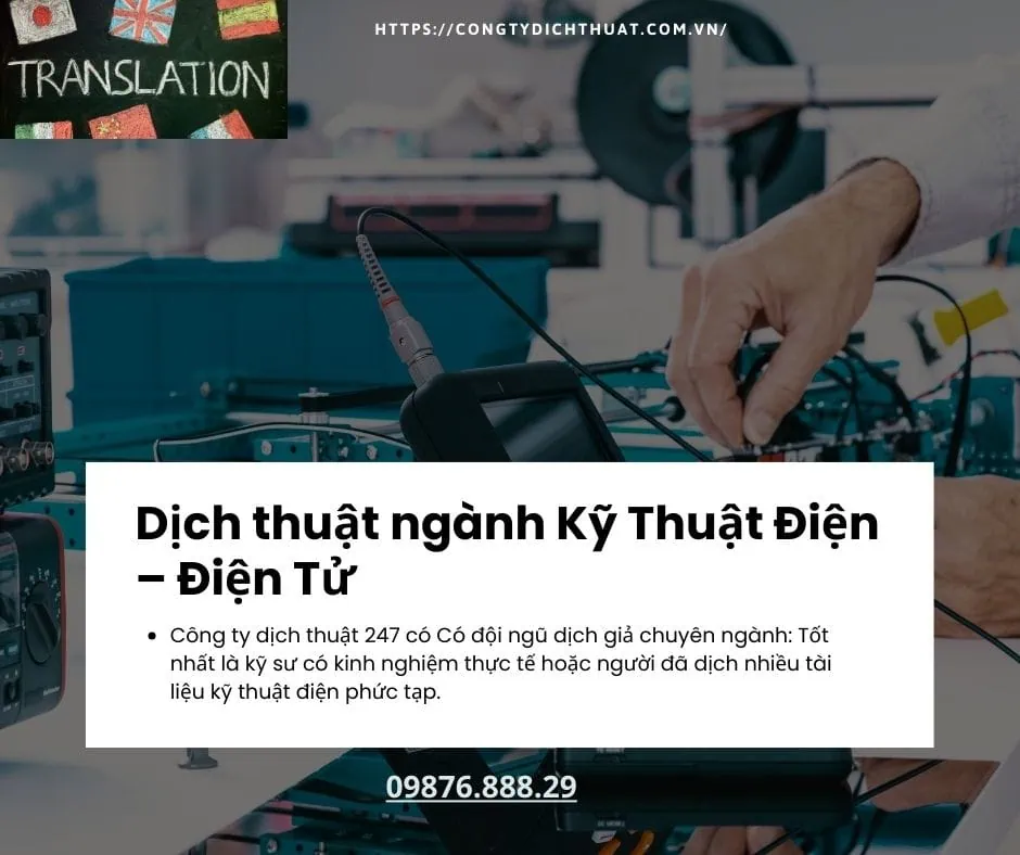 Dịch thuật ngành Kỹ Thuật Điện – Điện Tử